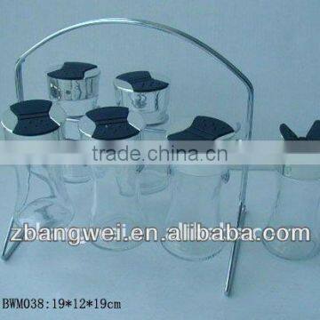 glass transparent jar for spice