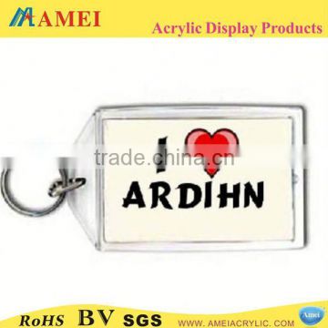 hot sale clear plastic arcylic keychain