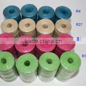 1.5mm thickness x 100 yards length colored 3 ply twisted jute twine rope