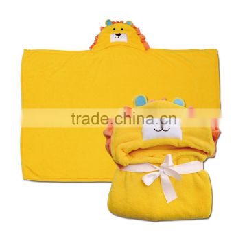 Cartoon Yellow Lion Baby/Children Flannel Blanket, Baby Bathrobe/Baby Cloak