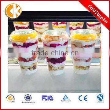 Round lid disposable Ice cream plastic cup
