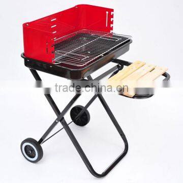 folding portable BBQ grill trolley