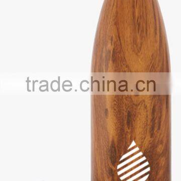 Double Wall Vacuum 25 oz Insulated Stainless Steel BPA Free Water Bottle Wood Grain Fit Cup Holder photo-2