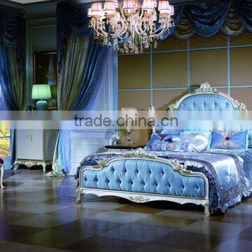 Bisini Luxury Leather Bedroom Furntiure Set, Antique Royal Bed Room Furniture, Luxury Leather King Bed photo-2