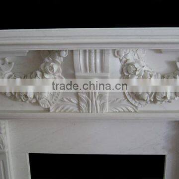 Cheap White Marble Electric Fireplace Mantel photo-2