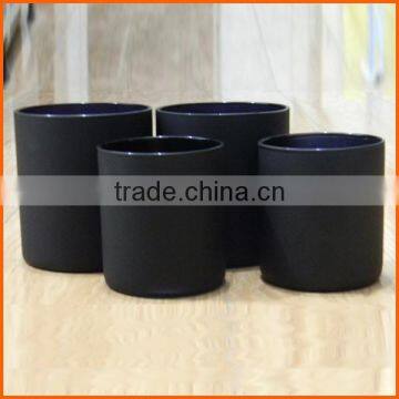 Wholesale decorative black glass candle jar