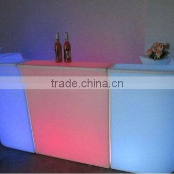 modern design plastic led bar counter with flashing color change