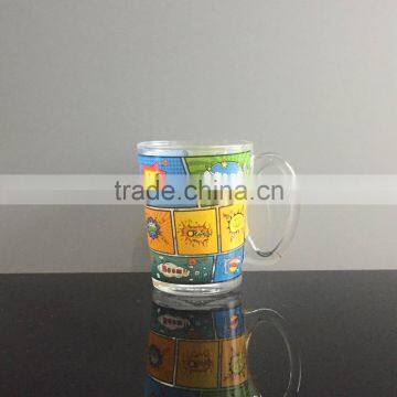 New design custom print outside glass mug for promotion and advertisement