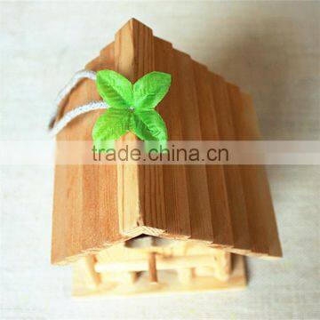 Pine Wood House Toy Wood Bird Nest Artificial Bird Nest With Two Window photo-6