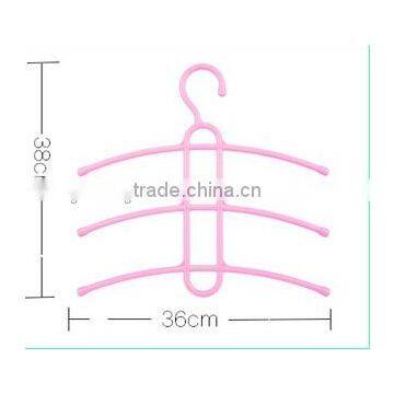 Wholesale Stock Small Order Plastic Magic Fishbone Shaped Hanger With 3layers photo-5