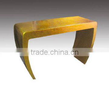 High quality best selling metallic yellow rectangle table from Vietnam