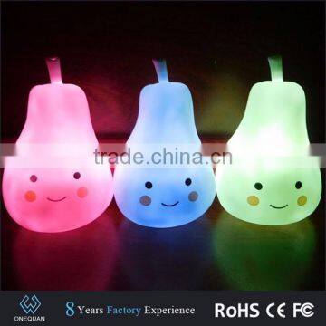 2017 Best gift cute small pear night lamps for kids room