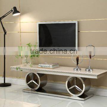 2016 Luxury Stainless Steel Dining Table/ Elegant Marble Dining Table for Wholesale AH068 photo-3