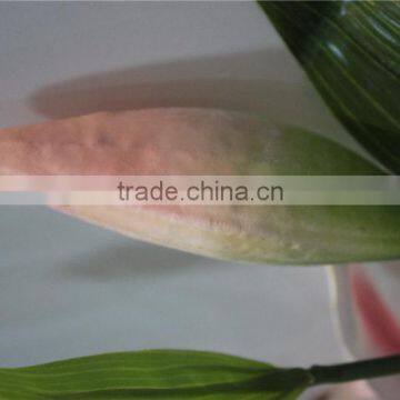 Dry Flower Artificial Two Flowers Two Buds Lily Fabric Flower photo-3