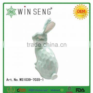 Adorable Ceramic Bunny Rabbit Figurine Easterdecorations photo-3