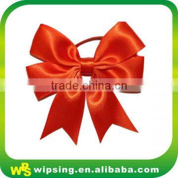 Red Satin Ribbon Bow With Elastic Loop photo-3