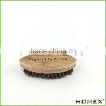 Bamboo Vegetable Brush w Hard Brush Homex BSCI/Factory photo-2