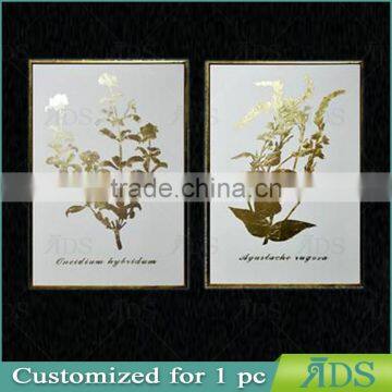 Framed Handmade Canvas Oil Painting With Gold Leaf Forest for Home Decoration photo-3