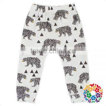 White Black Grid Elastic Waist Harem Pant Baby photo-2
