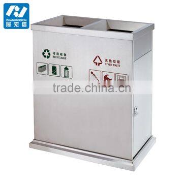 China Wholesale Pubic Outdoor Stainless Steel Trash Bin photo-5