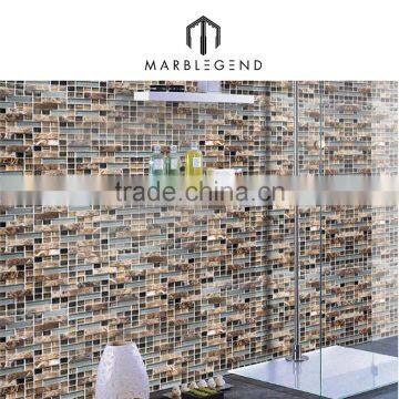 For kitchen back splash glass mix stone mosaic tile