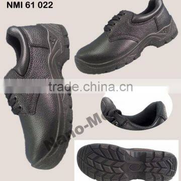 NMSAFETY Safety Shoes Black PU Sole Double Density Out Sole Anti Abrasion Insole Comfortable Working Shoes