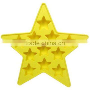 Novelty Red Silicone Ice Mold With Five Star Shape photo-3