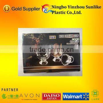 6pcs Ice Cream Cup Glassware Set photo-6