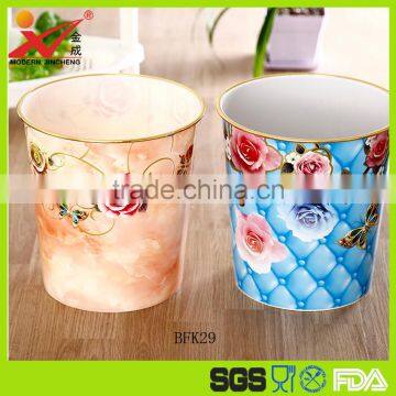 Factory price household pure PP plastic round dust bin storage box