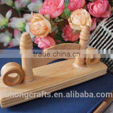 Hot Selling Bamboo Hand Fan Stand Promotional photo-4