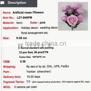Factory Direct Artificial Bouquet Wedding Rose Flowers photo-2