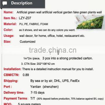 High Quality Artificial Vertical Garden Cheap Green Artificial Plants Wall photo-2