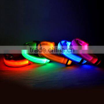 6 Colors S M L L Size LED Light Up Dog Pet Night Safety Bright Flashing Adjustable Nylon Collar photo-2