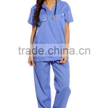 Women's Scrub Sets,Matching Top And Pants Solid Scrubs Medical Scrubs China Nursing Uniform With 6 Pockets Wholesale photo-4