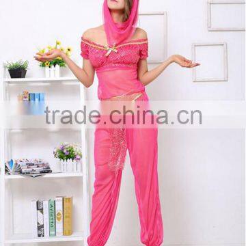 2016 Newest Women's Belly Dancing Sexy Wear With Veil and Hat 4pcs Sexy Underwear