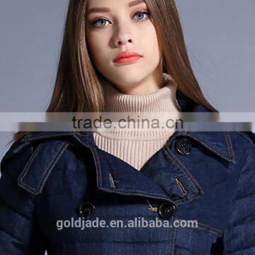 Hooded Thick Fashion Women's Clothing Denim Down Jacket Women Winter Down Jacket
