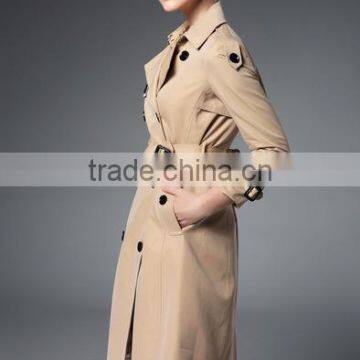High Quality Spring Stylish Windbreaker Long Coat for Women photo-4