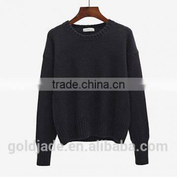2016 New Korean Style Spring Winter Autumn Round Neck Long Sleeve Plain Women Sweater photo-6