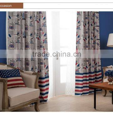 bed room 100% Polyester Jacquard blackout curtain for living room