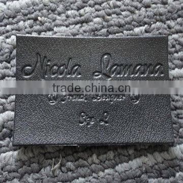 2017 china fashion jeans black leather patches