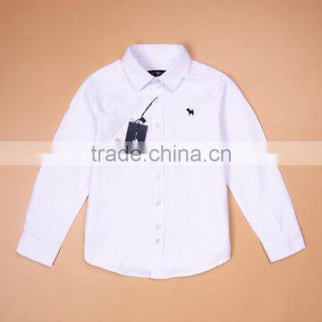 Wholesale children boy t shirts plain lapel long sleeve shirts for biger boy