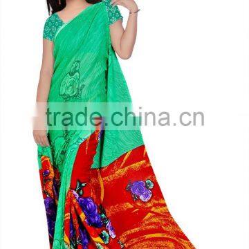 Printed Daily Wear Saree/indian Saree/silk Saree photo-4