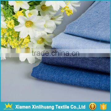 Wholesale Thin Style Washed Light Blue 100 Cotton Denim Shirting Fabric photo-2
