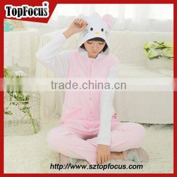Sexy Cat Pattern Cotton Onesie Adult Spring Jumpsuit Pajama for Sale photo-4