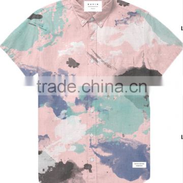 Men's Hawaiian short sleeve shirt' S17- watercolor print