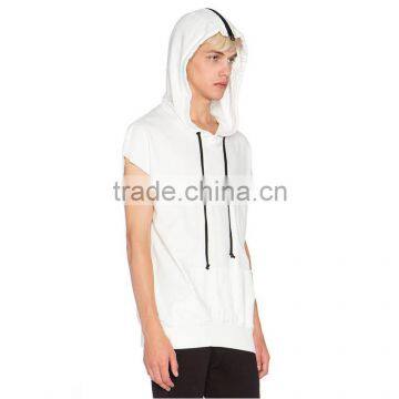 2014 Fashion Cotton Men Plain T-shirt With Hood t Shirts for Men photo-3
