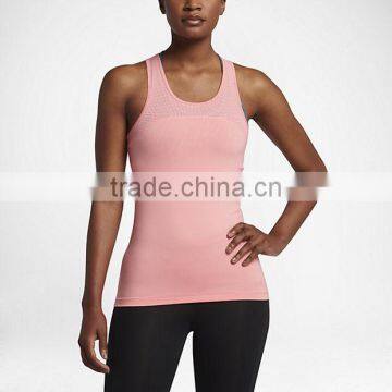 MGOO High Quality U Neck Blank Dri Fit Tank Top Mesh Fabric Comfortable Womans Gym Singlet photo-3