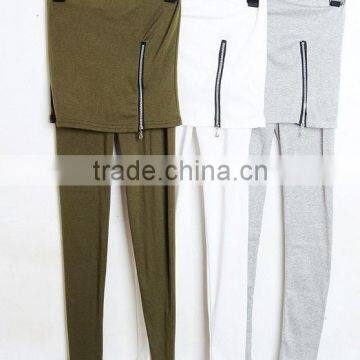 spring fall design zip trims latest skirt leggings manufacturer