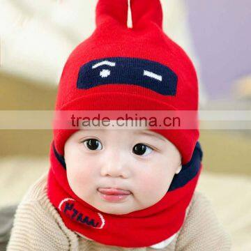 TC17002 Wholesale Cute Baby Winter Hat New Fashion Long Knitted Pattern Baby Beanie Hat photo-5