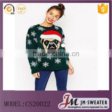 2016 women Christmas Novelty Knitted Top New Christmas